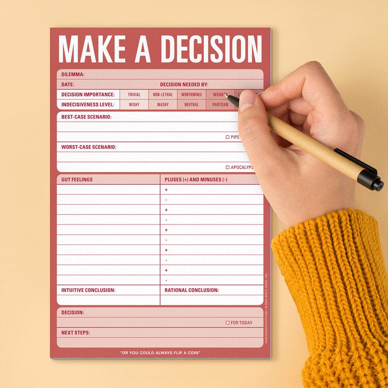 Knock Knock Make A Decision Checklist Note Pad, 6 x 9-Inches - Image 5